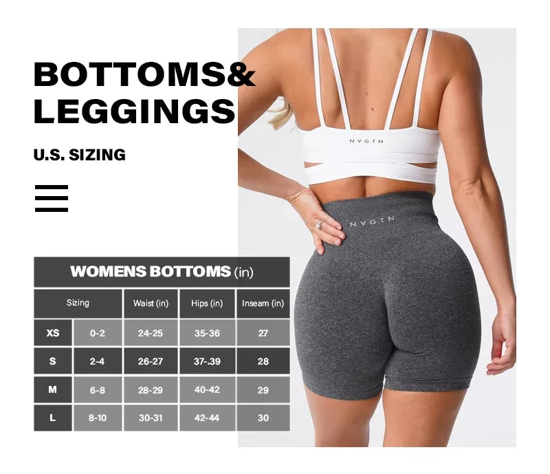 Shorts elásticos NVGTN, fitness respirável para mulheres que gostam deste bem vestido