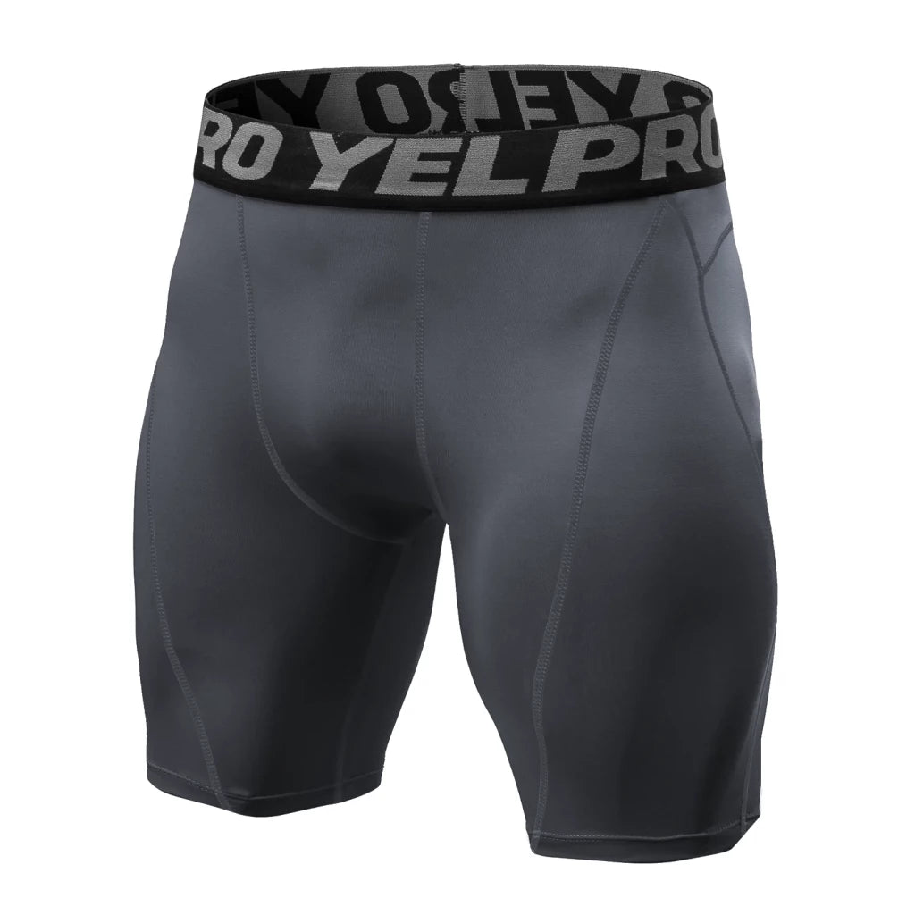 Men's elastic compression shorts