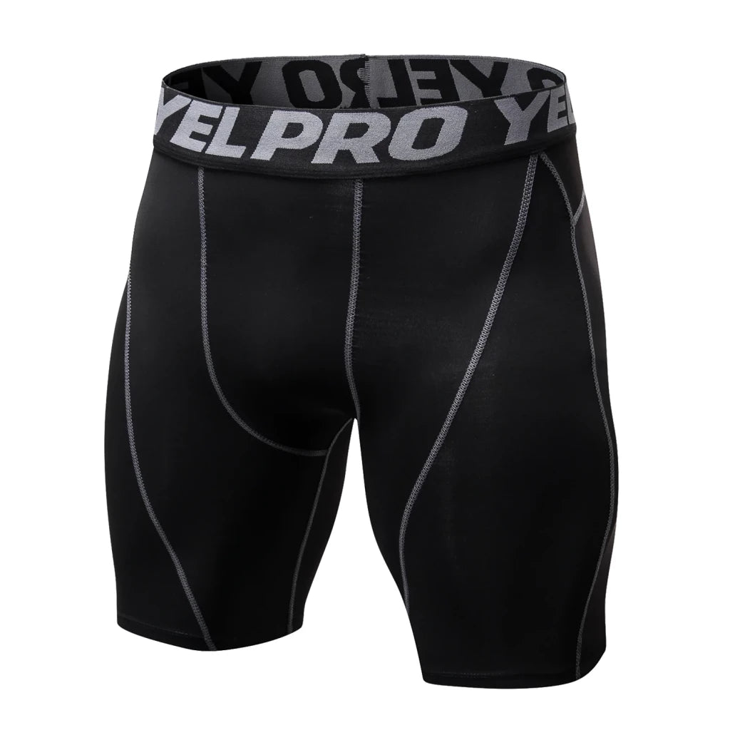 Men's elastic compression shorts