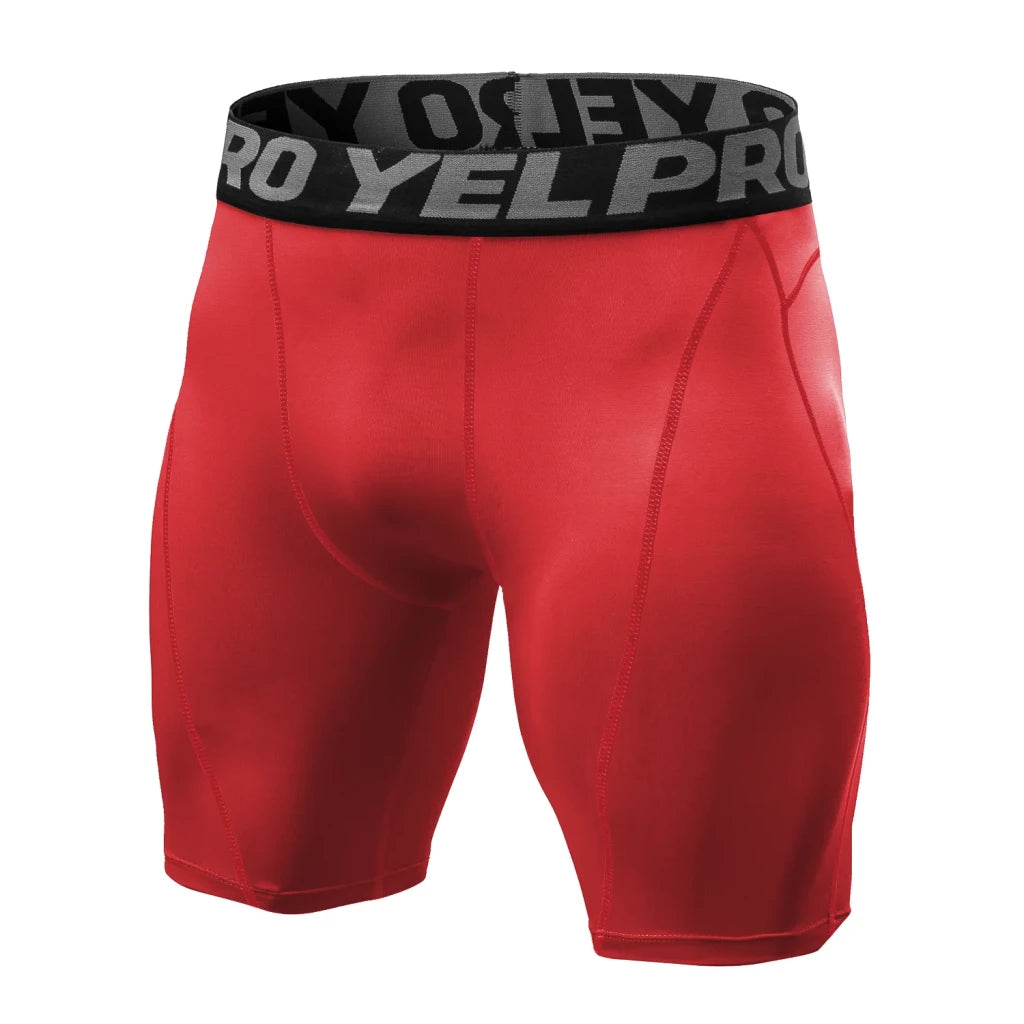 Men's elastic compression shorts