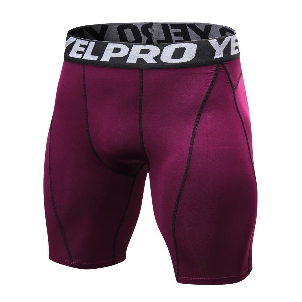 Shorts de compressão elástica masculina 