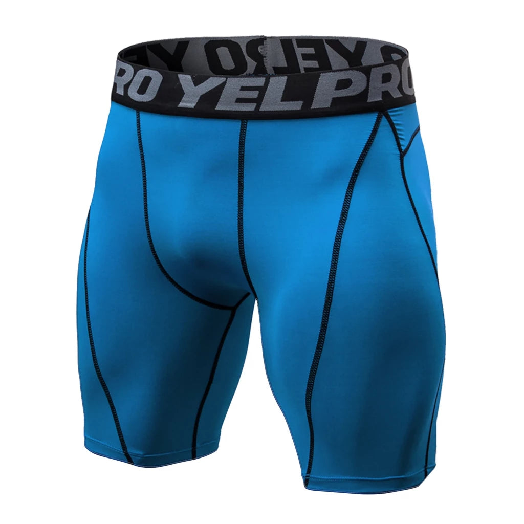 Men's elastic compression shorts