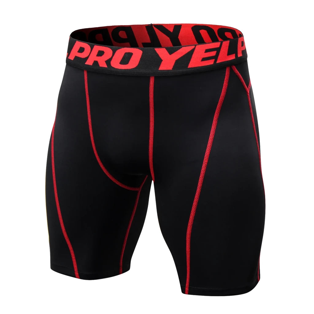 Men's elastic compression shorts