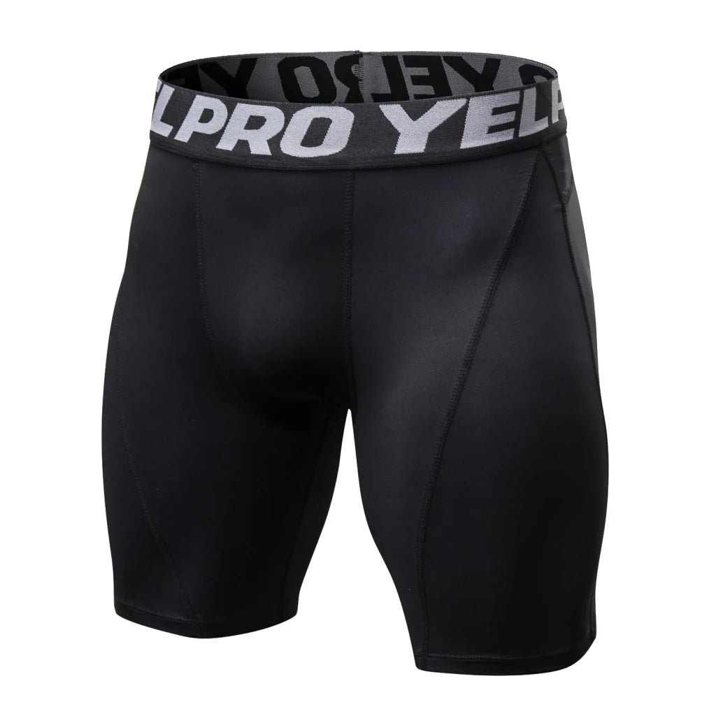 Men's elastic compression shorts