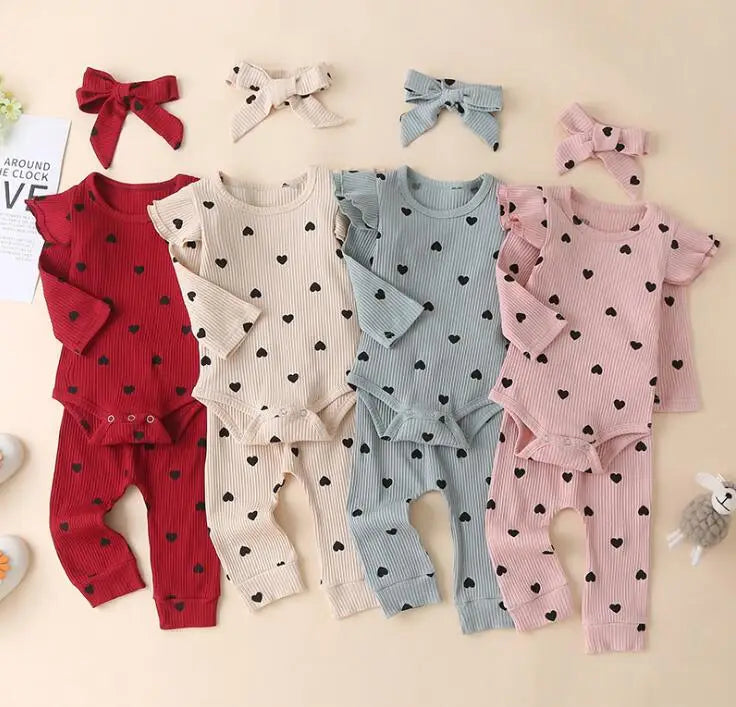 Conjunto de coração fofo para bebê