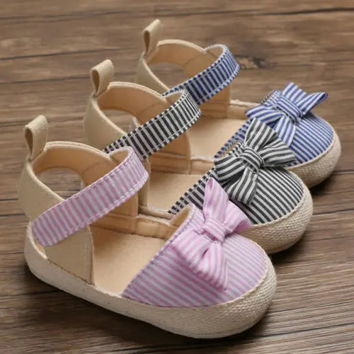 Baby girl soft crib shoes kids anti-slip sneaker pre walker 0-18m