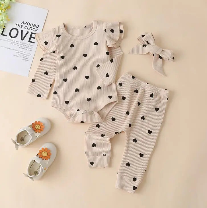 Conjunto de coração fofo para bebê