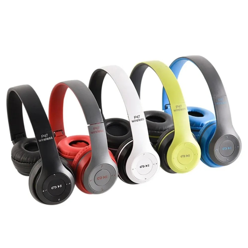 FoldyPhones Hi-Fi P47 Bluetooth 5.0 Wireless Headphone Foldable  Stereo Bass Earphone