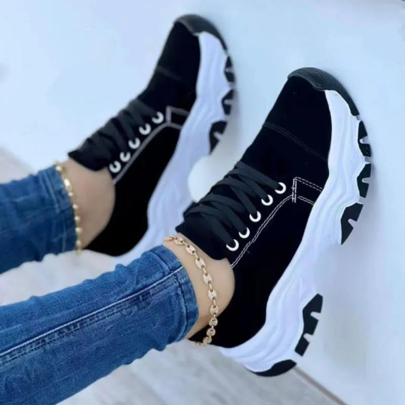 Women's lace-up sneakers for women, sports sneakers.