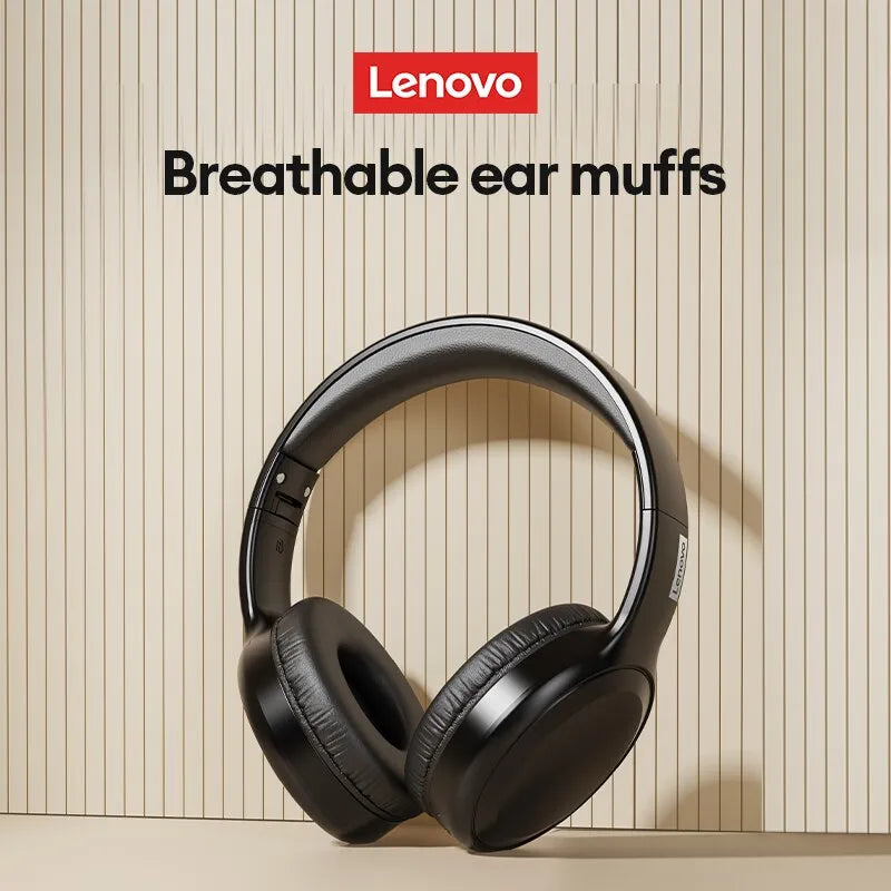 Lenovo TH30: Wireless Headphones Bluetooth 5.3 foldable for gaming and sports, with microphone and 250mAh battery