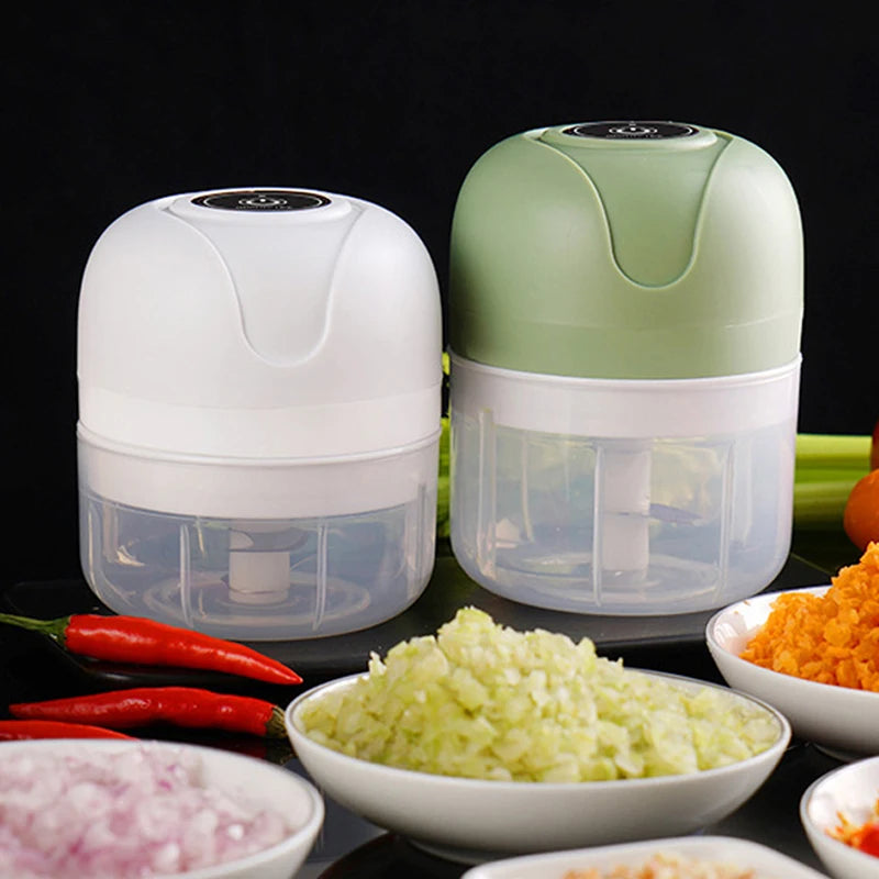 Mini Electric Garlic Chopper, Vegetable Grinder, and Vegetable Crusher