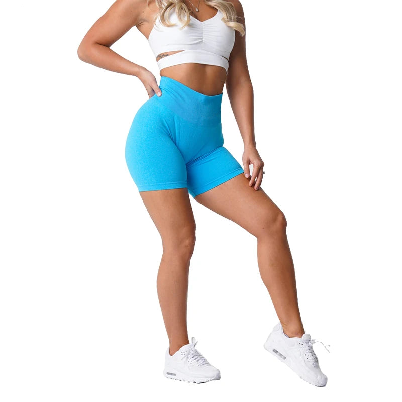 Shorts elásticos NVGTN, fitness respirável para mulheres que gostam deste bem vestido