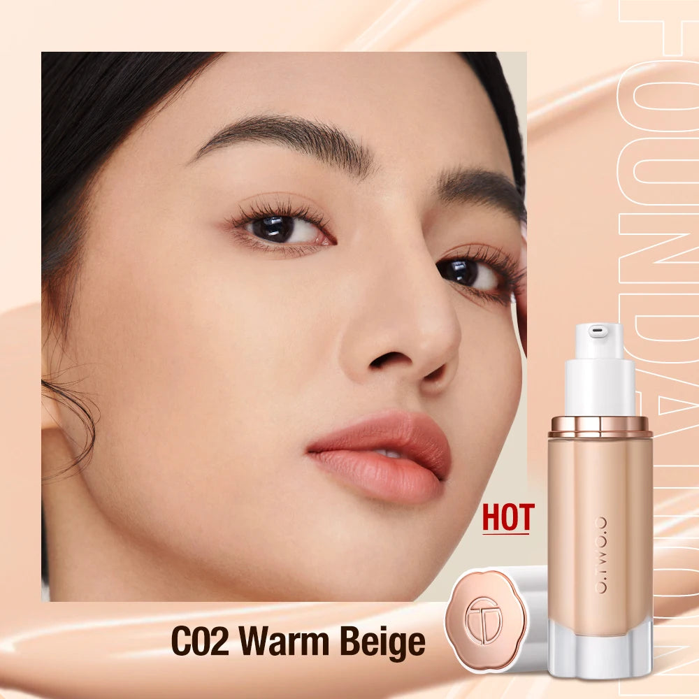 O. TWO.O. two. O liquid Foundation cream for Face 30ml high coverage Makeup Base sunscreen SPF30