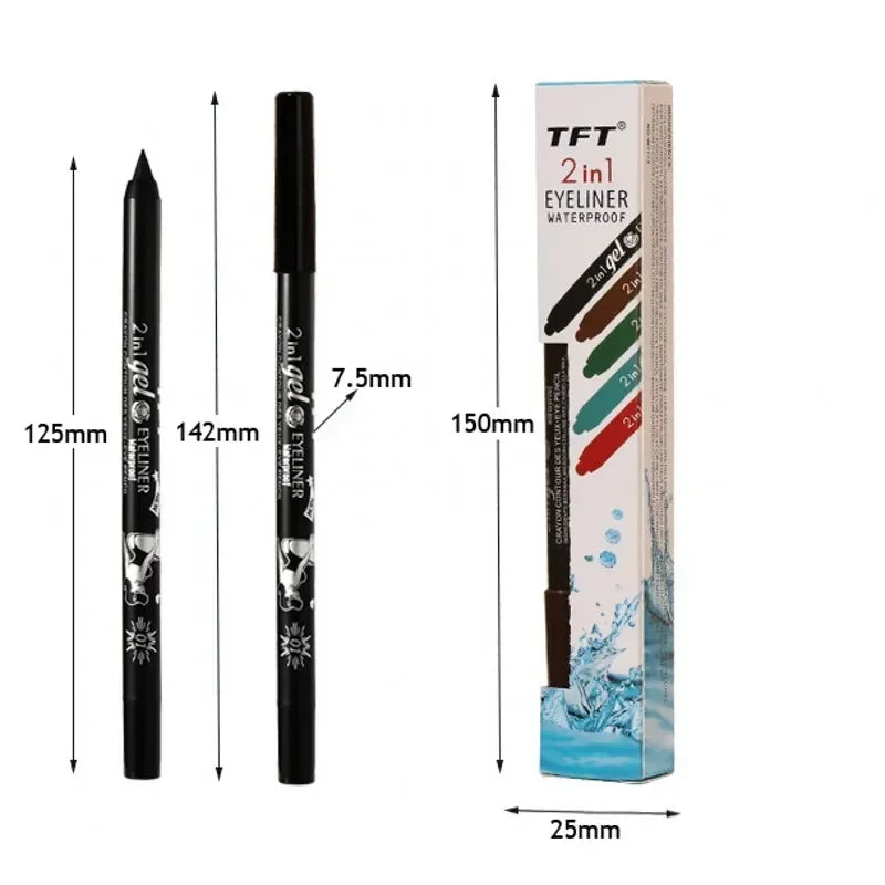 Waterproof Long Lasting Eyeliner Pencil colorful pigment eyeliner pen eye makeup beauty cosmetics gel black white blue