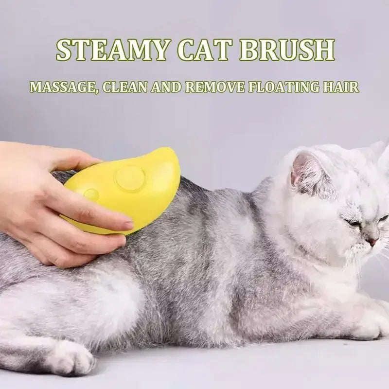 Cat Dog Steamy Brush Steam Brush Electric Sprayer for Massage Pet Grooming tool Shedding 3 in 1