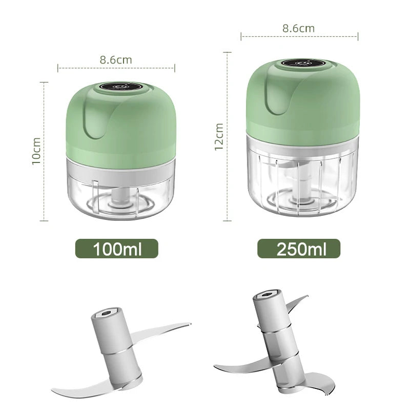 Mini Electric Garlic Chopper, Vegetable Grinder, and Vegetable Crusher