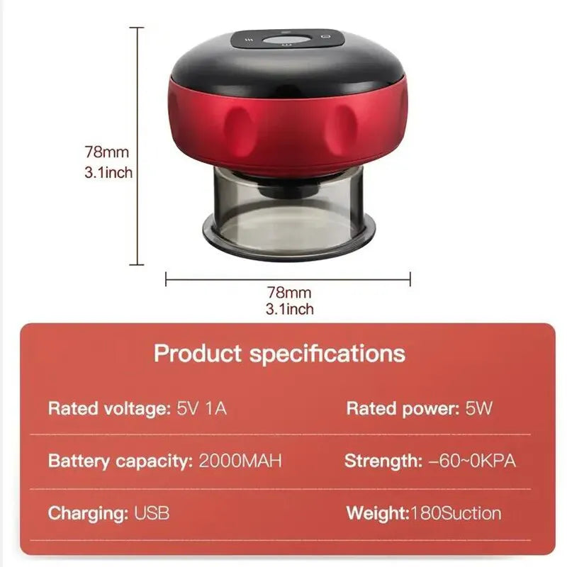 Corpo raspagem massagem inteligente vácuo elétrico cupping aquecimento ventosa dispositivo volta pescoço braço massger 