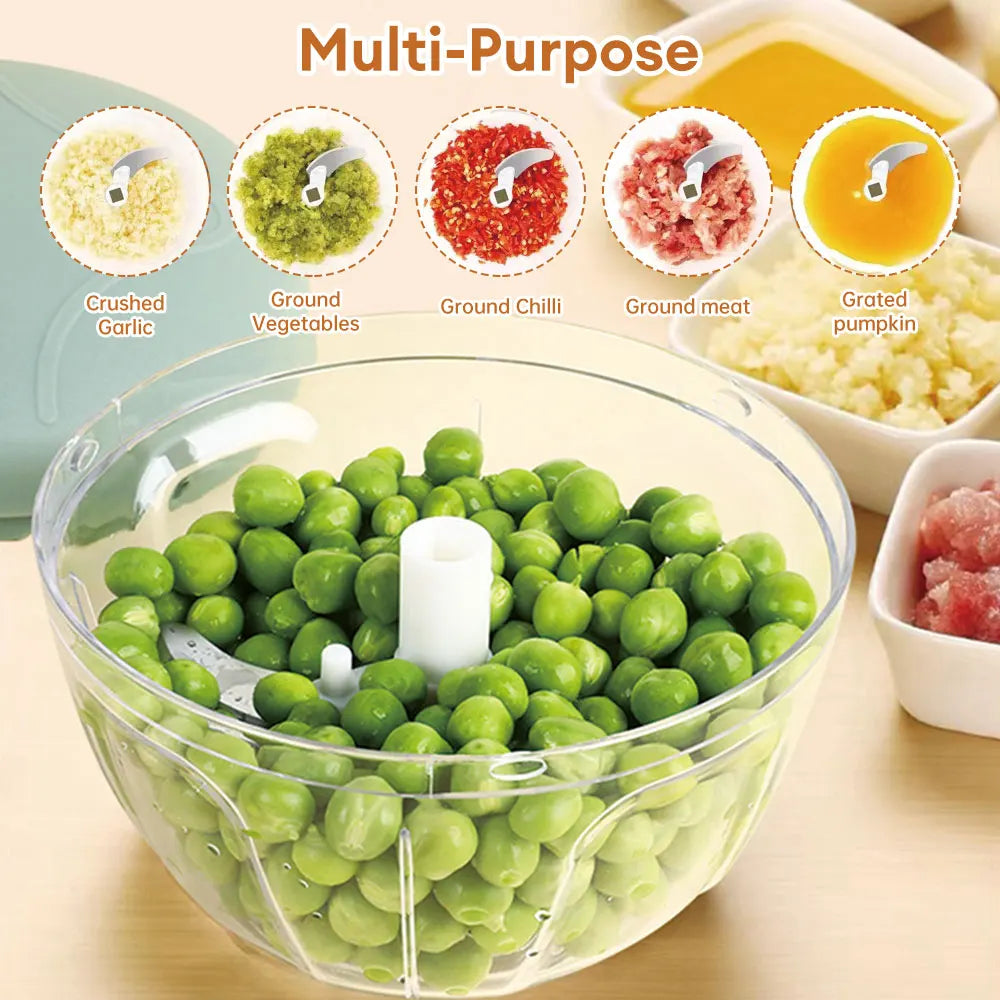 Manual Mini Chopper with sharp blades is a versatile and practical kitchen tool