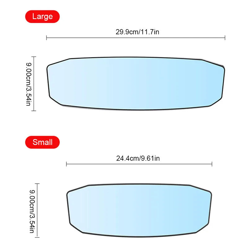 Seametal grande angular convexo espelho retrovisor anti brilho interior do carro vista traseira do assento da criança do bebê relógio de sol viseira espelho cobre 