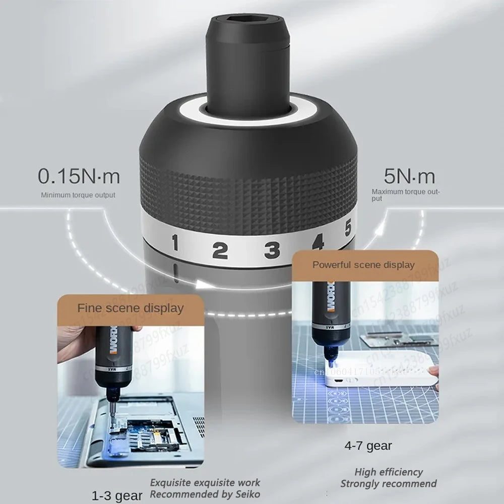 Mini conjunto de chave de fenda elétrica wx242 chaves de fenda elétricas sem fio inteligentes alça recarregável usb com conjunto de broca de 30 bits 