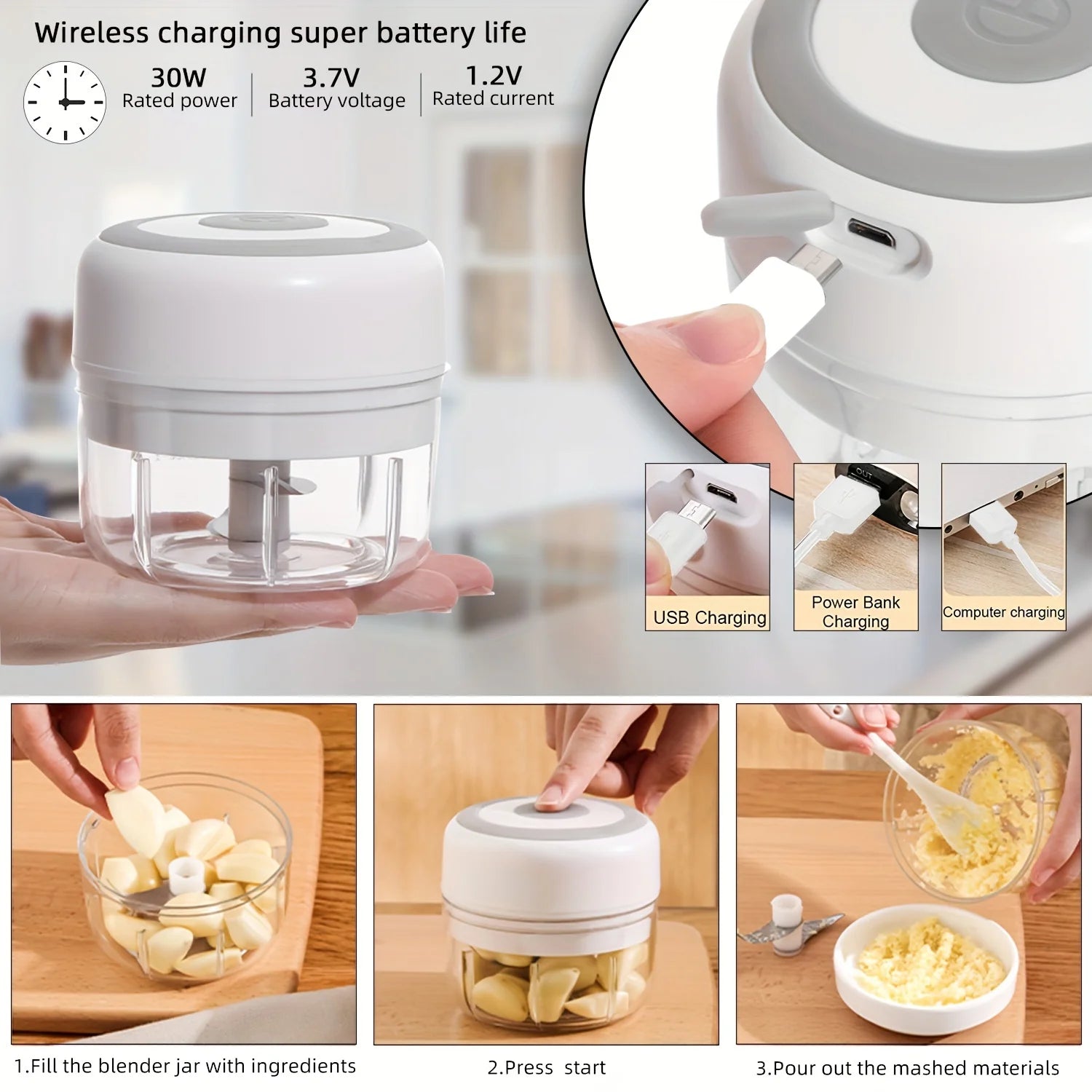 Triturador USB Chef Ease triturador de alimentos 