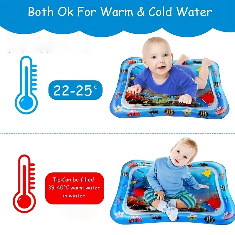 Aqua play baby mat top inflável para tempo de barriga e diversão na água