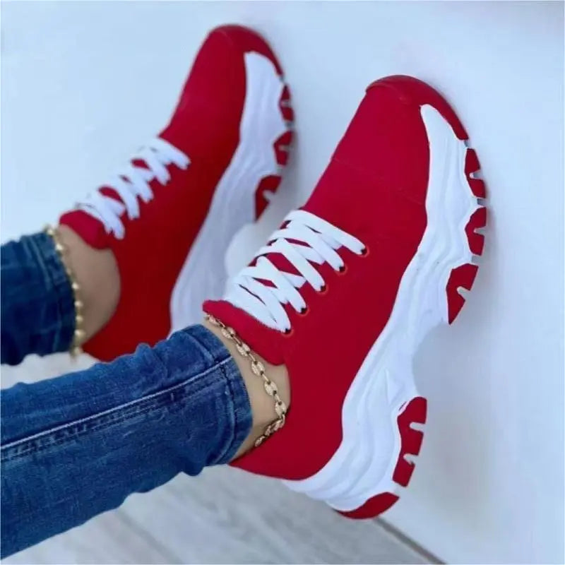 Women's lace-up sneakers for women, sports sneakers.