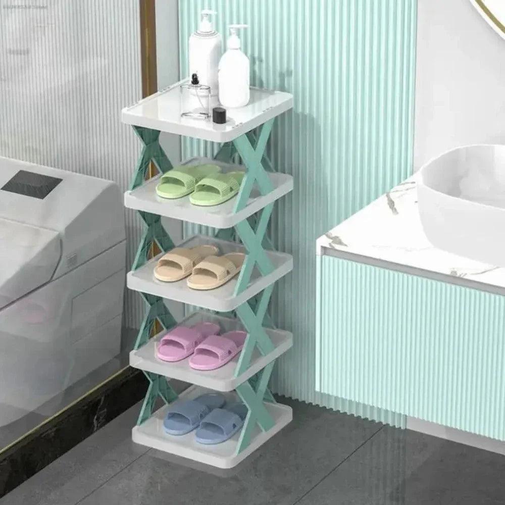 Shoe racks for family, shoe organizer, simple multi-layer shelf, colorful cabinet