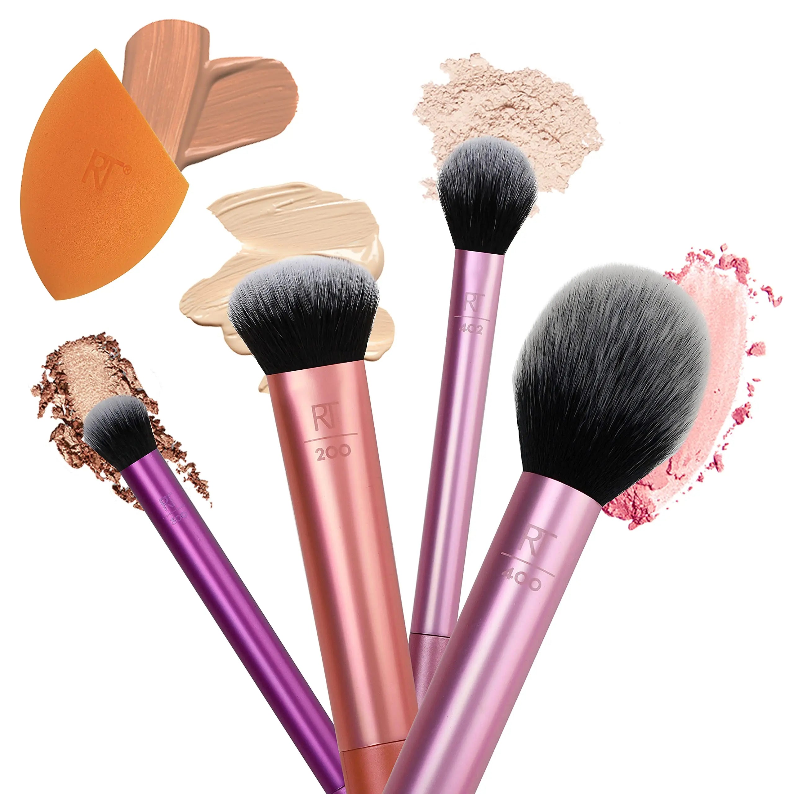 Conjunto de pincéis de maquiagem para base cosmética, pó, blush, sombra, kabuki, mistura de técnicas reais, pincel de maquiagem, ferramenta de beleza 