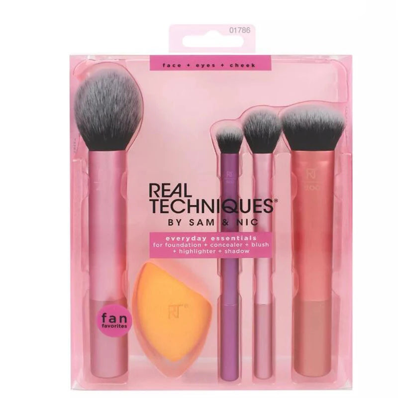 Conjunto de pincéis de maquiagem para base cosmética, pó, blush, sombra, kabuki, mistura de técnicas reais, pincel de maquiagem, ferramenta de beleza 