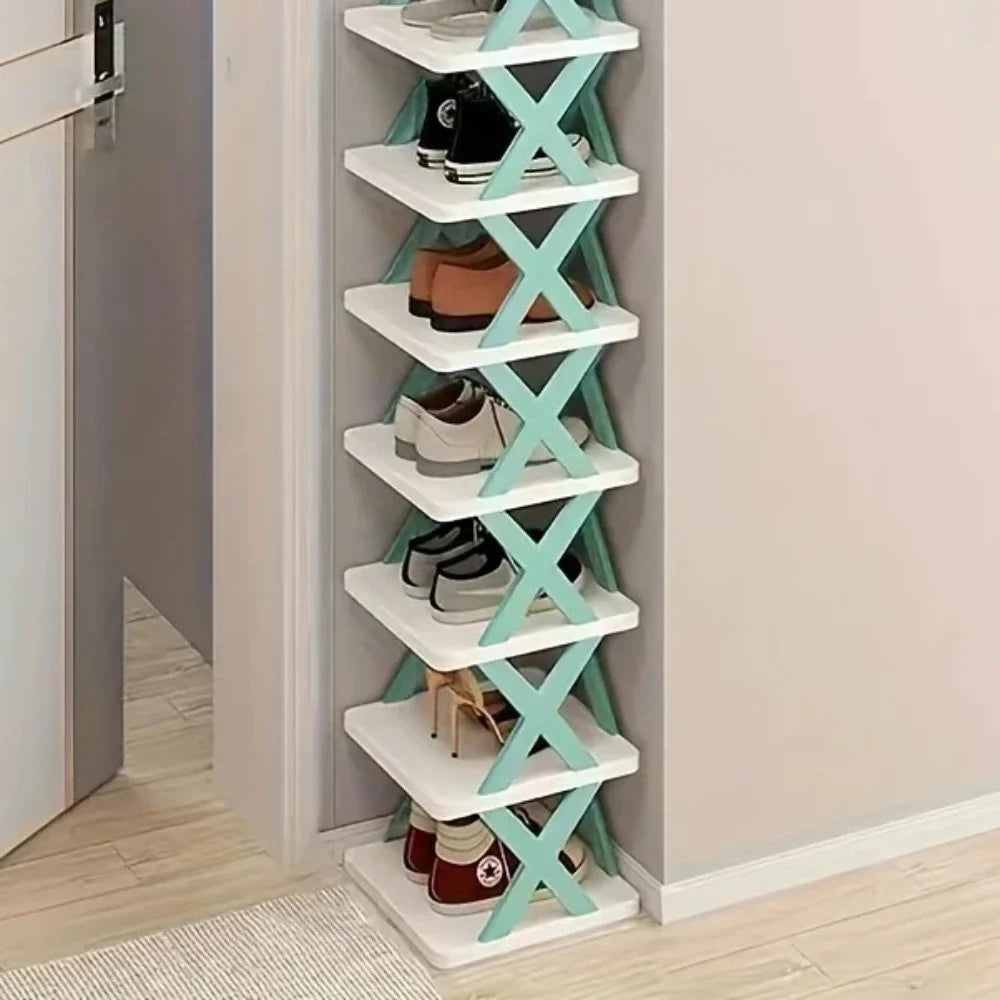 Shoe racks for family, shoe organizer, simple multi-layer shelf, colorful cabinet