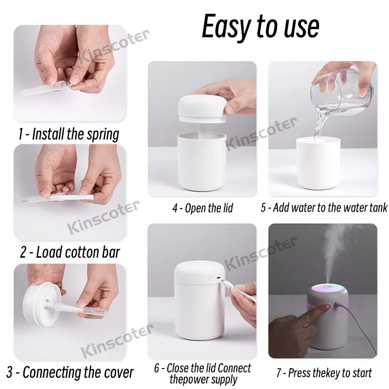 Mini portable air humidifier USB Aroma Diffuser Cool Mist maker