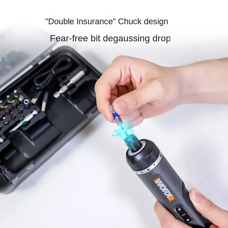 Mini Electrical Screwdriver Set WX242 Smart Cordless Electric Screwdrivers USB Rechargeable Handle with 30 Bit Set Drill