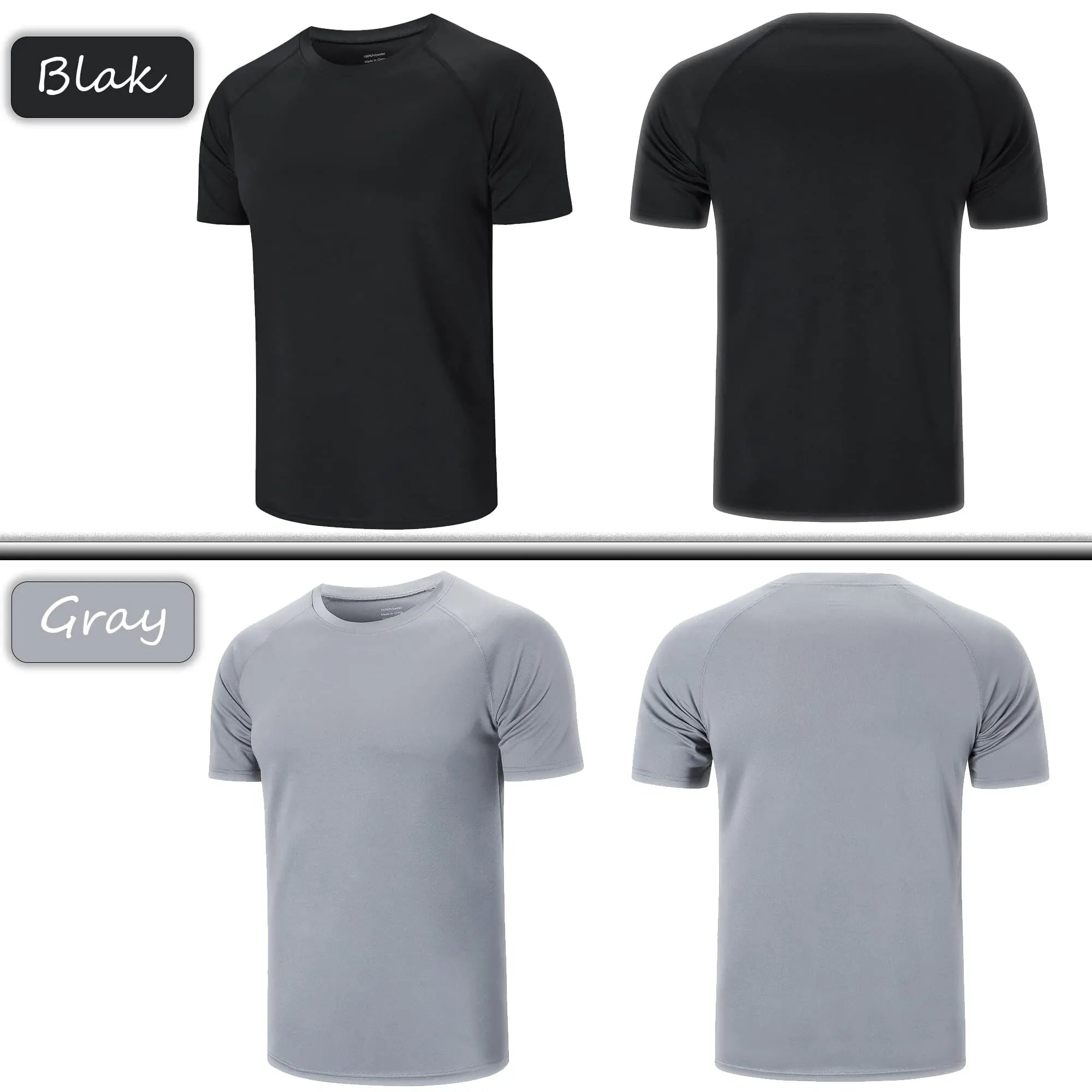 Camisetas masculinas Sengvee Fitness respiráveis ​​3 em pacote 