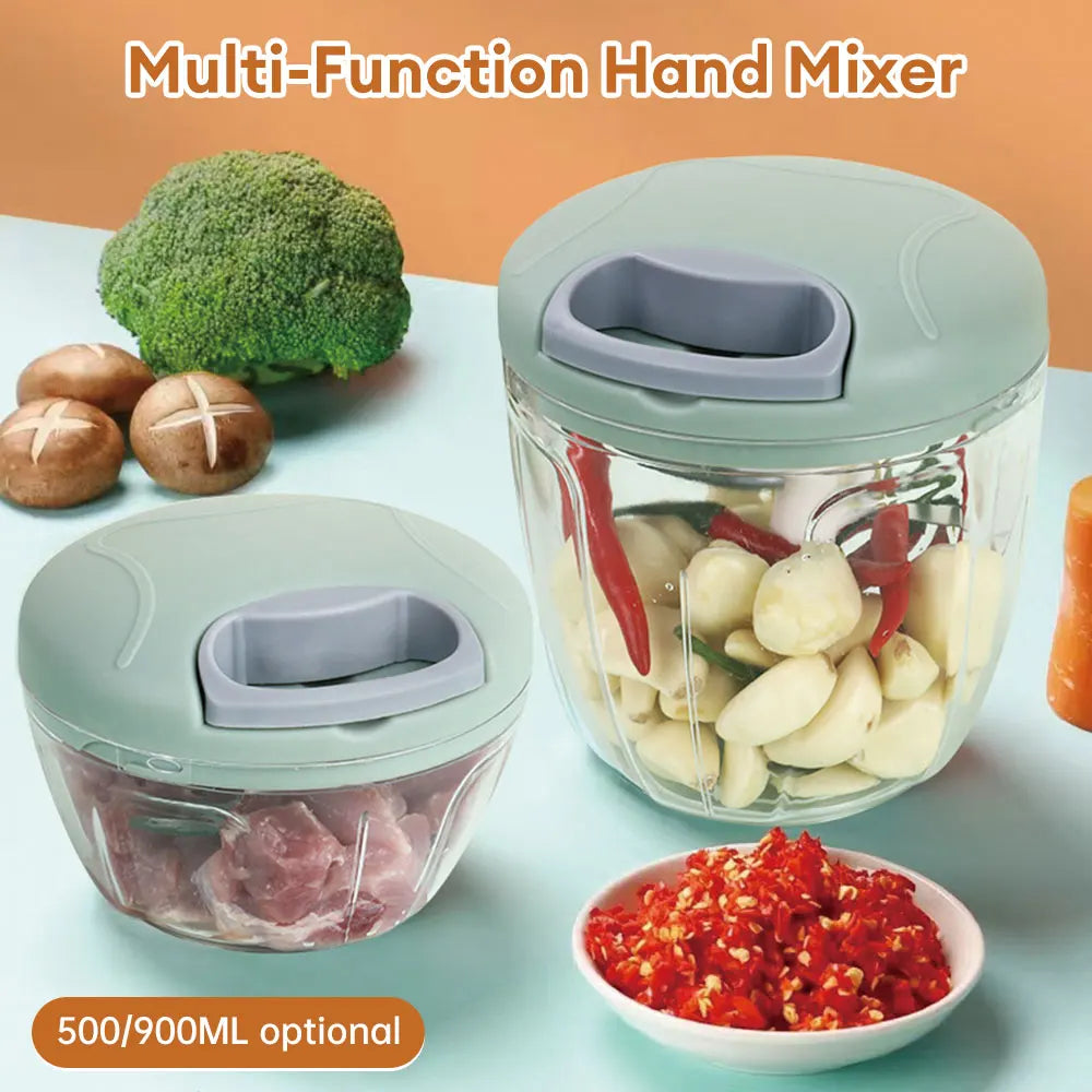 Manual Mini Chopper with sharp blades is a versatile and practical kitchen tool