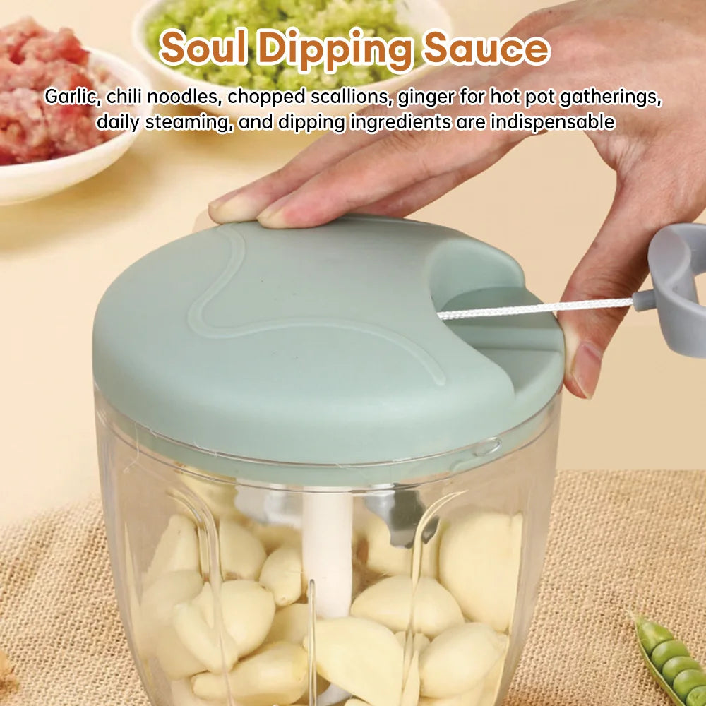 Manual Mini Chopper with sharp blades is a versatile and practical kitchen tool